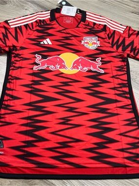 Adidas New York Red Bulls Authentic MLS Jersey Men's Size Large HZ6202 $150 NWT